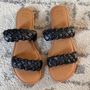Black Braided Sandals